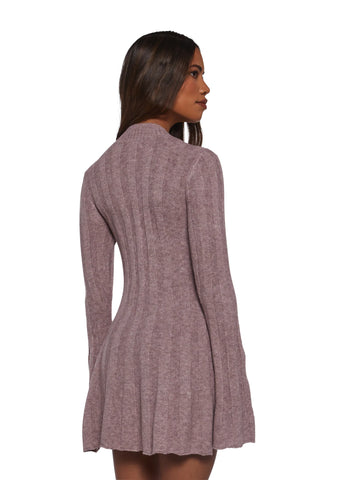 Cafe Reverie Mini Dress - Purple