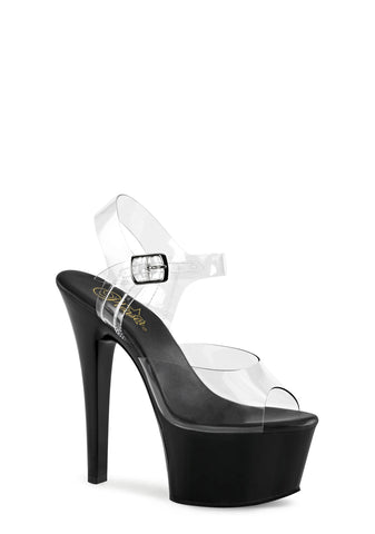 Aspire-608 Platform Ankle Strap Sandals-Black