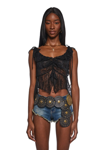 Do Me A Favor Ruffled Top