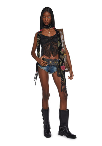 Do Me A Favor Ruffled Top