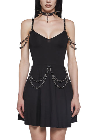 Steel Echoes Chain Dress