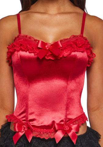 Romantic Age Corset Top - Red