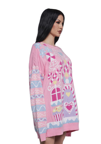 Chitter N' Chatter Oversized Sweater
