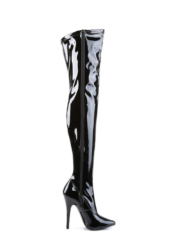 Domina-3000 Thigh High Boots-Black