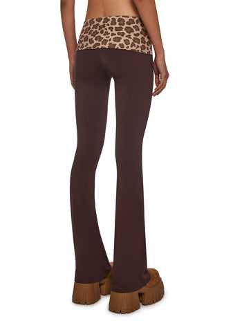 Hot Crush Knit Pants - Brown