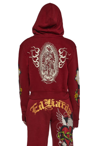 Sacred Heart Zip Front Hoodie
