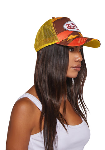 Orange Army Trucker Hat