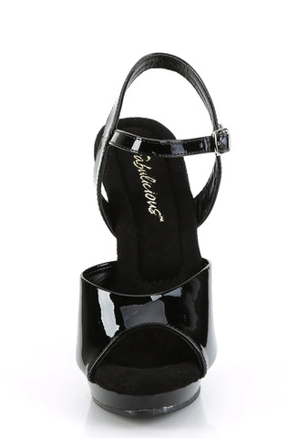 LIP-109 Platform Ankle Strap Sandals-Black