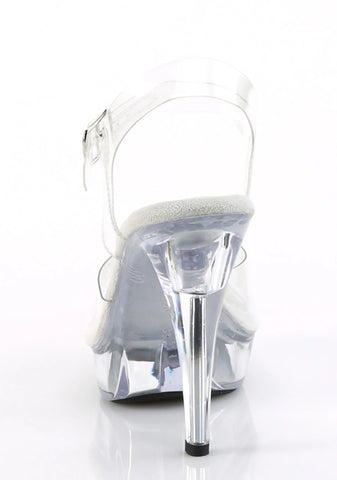 Cocktail-508 Platform Ankle Strap Sandal-Clear