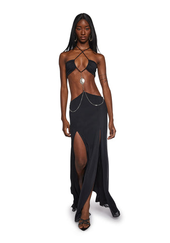 Dance Pulse Maxi Dress - Black