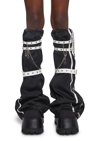 Star Point Leg Warmers With Buckles
