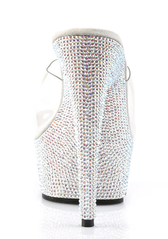 Bejeweled-601DM Platform Slides-Silver