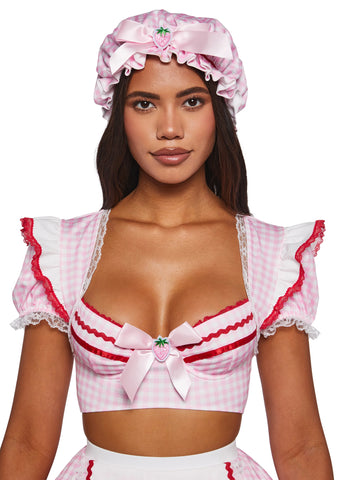 Strawberry Confection Girl Costume