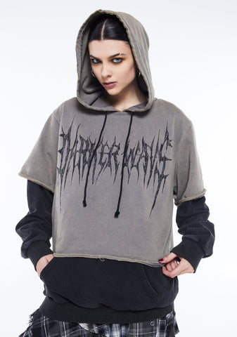 Warp Layered Pullover Hoodie
