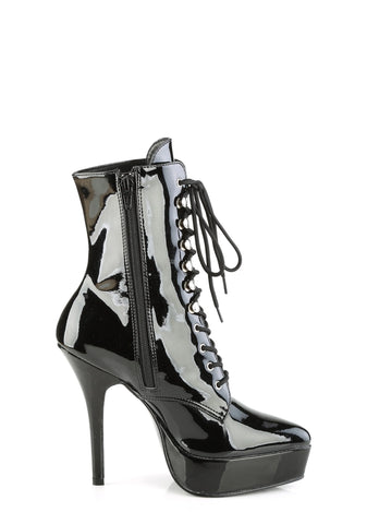 Indulge-1020 Platform Ankle Boots-Black