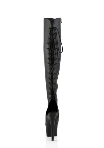 Adore-3019 Platform Over-The-Knee Boots-Black PU