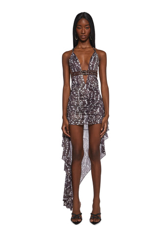 Mirage Beats Asymmetrical Print Dress