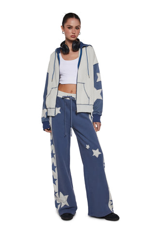 Starry Wide Leg Joggers