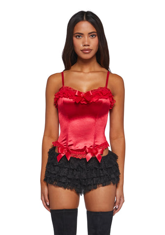 Romantic Age Corset Top - Red