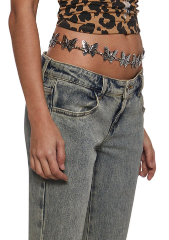 Shy Flirt Butterfly Chain Belt
