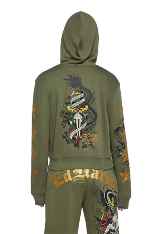 Cobra Flame Zip Front Hoodie