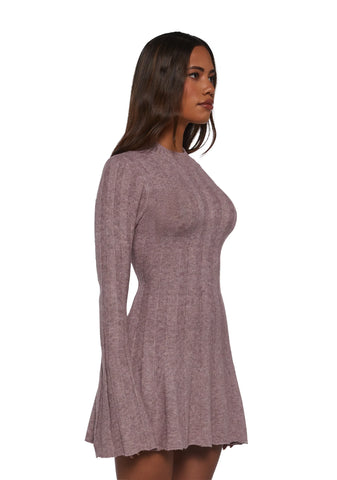 Cafe Reverie Mini Dress - Purple