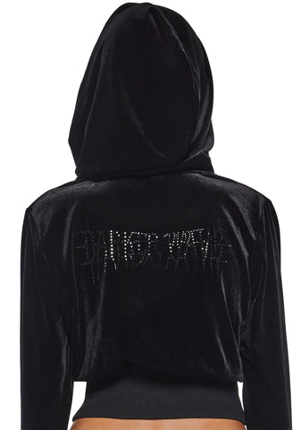 Ego Velour Corsetted Sweatshirt