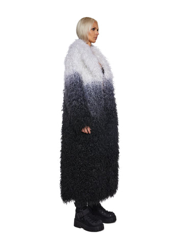 Astro Arctic Faux Fur Coat - Gray/White