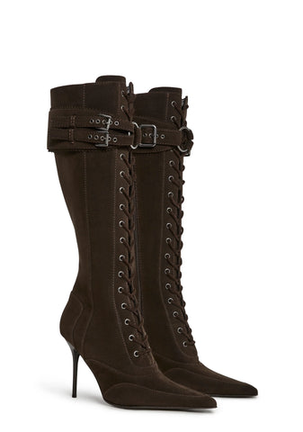 Total Bewitcher Lace-Up Boots - Brown