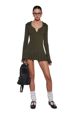 Class Dismissed Mini Dress - Green