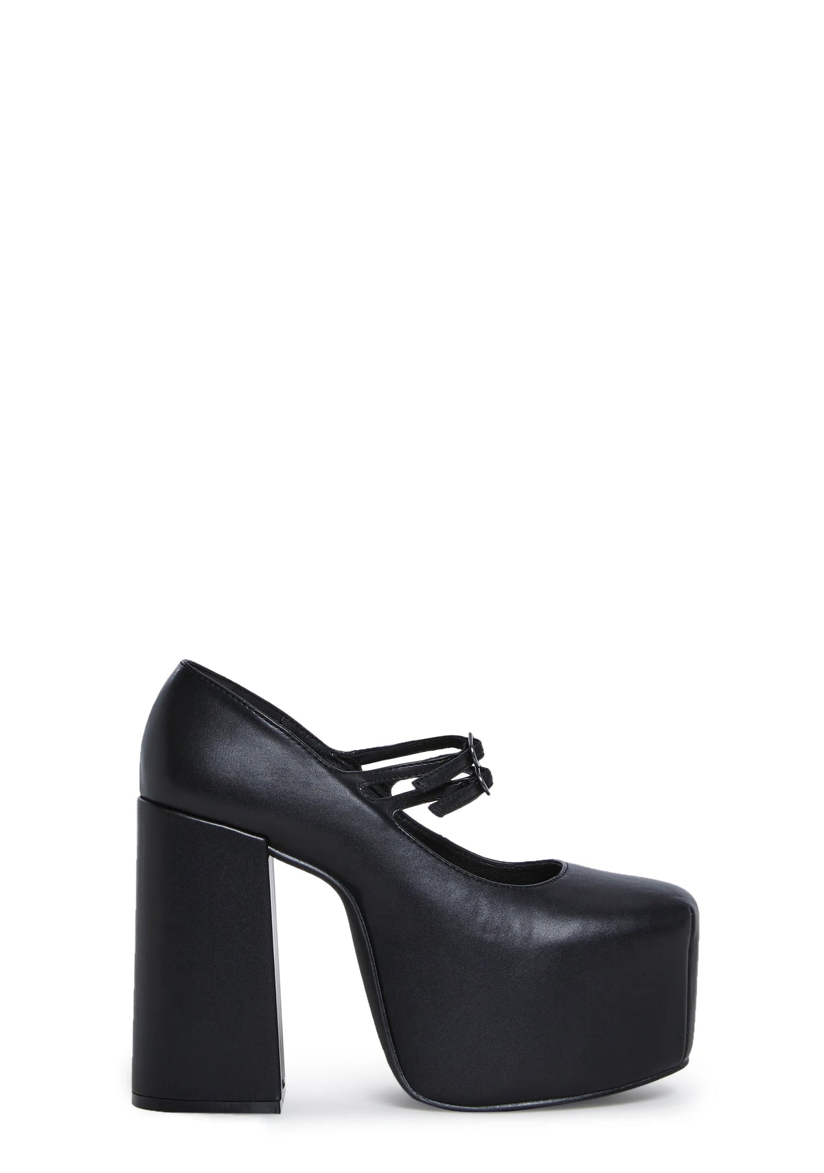 Macabre Meetup Platform Mary Janes - Black