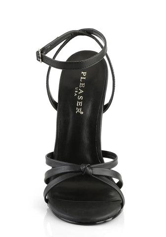 Domina-108 Strappy Ankle Wrap Sandals-Black