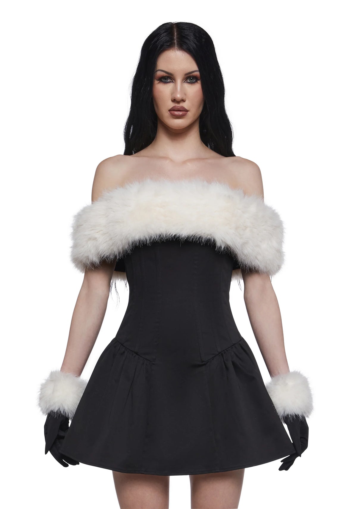 Moody And Bright Mini Dress And Gloves Set