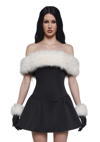 Moody And Bright Mini Dress And Gloves Set