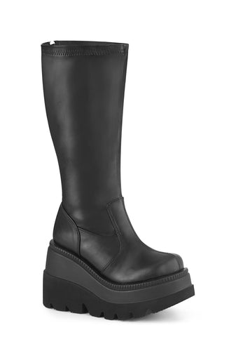 Shaker-65WC Platform Wide Calf Knee High Boots