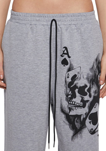 Spooky You Skull Print Sweatpants