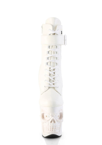 Rapture-1020STR-LT Platform LED Ankle Boots-White