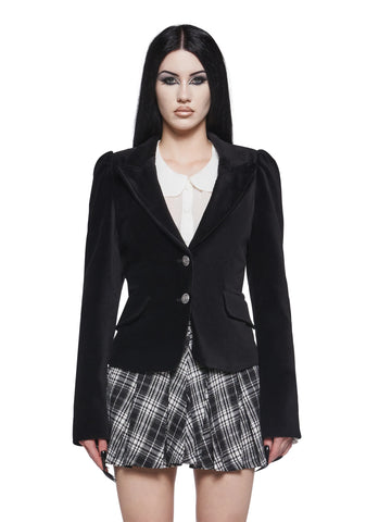 Dark Bloodlust Velvet Blazer