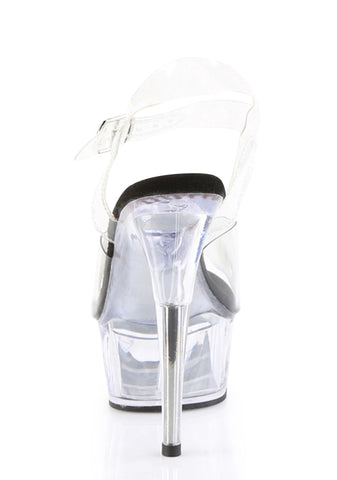 Delight-608 Platform Ankle Strap Sandals-Clear
