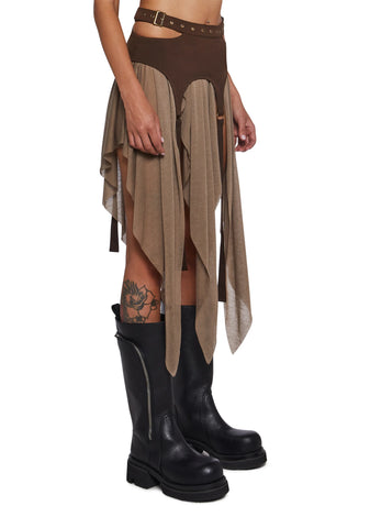 Signal Garter Belted Mini Skirt