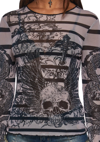 Jealous Type Mesh Top