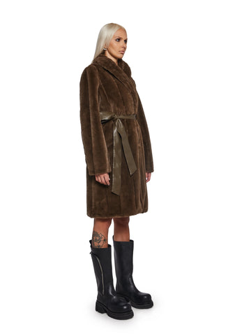 Signal Maxi Faux Fur Coat