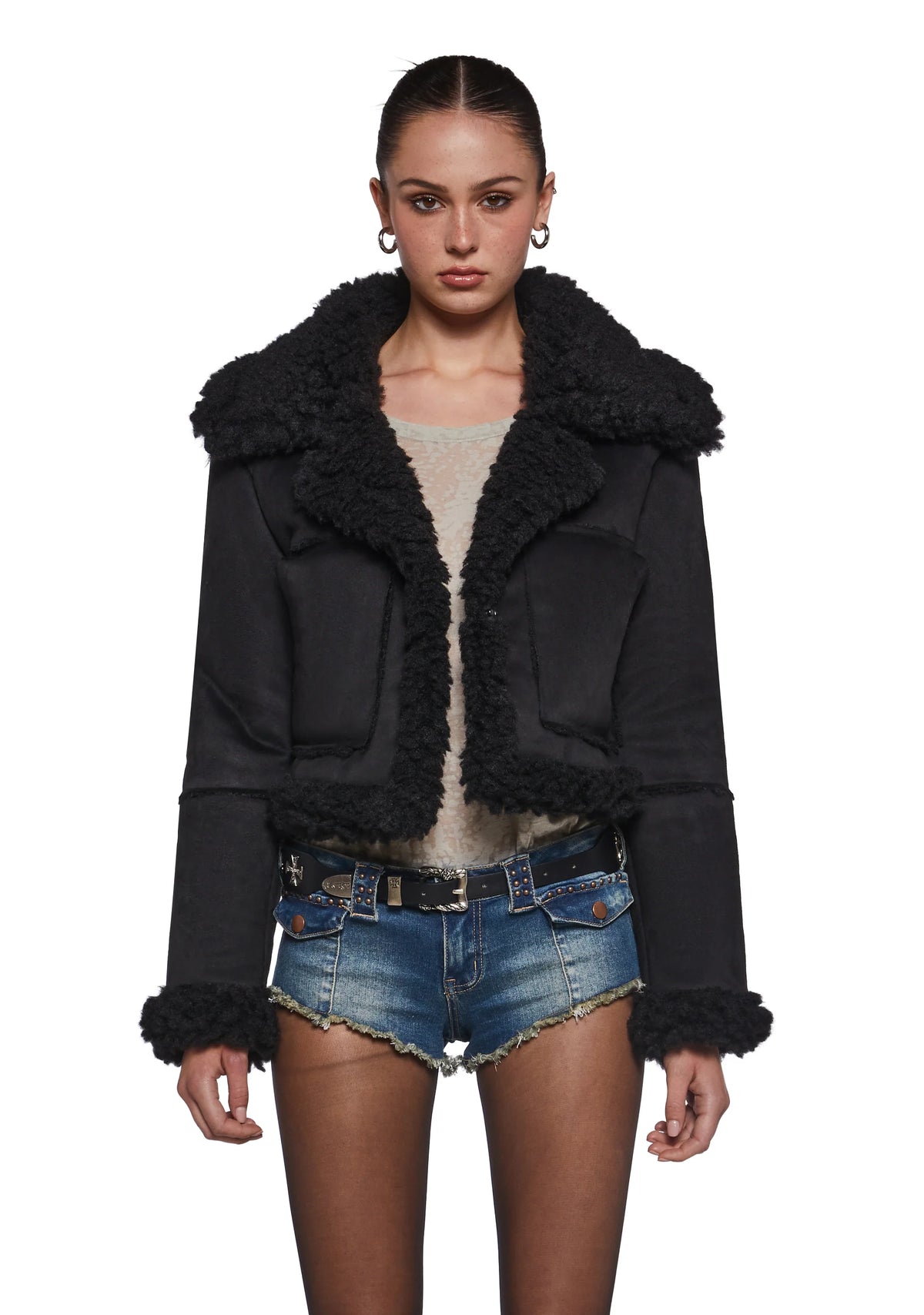 Shrouded Secrets Cropped Coat