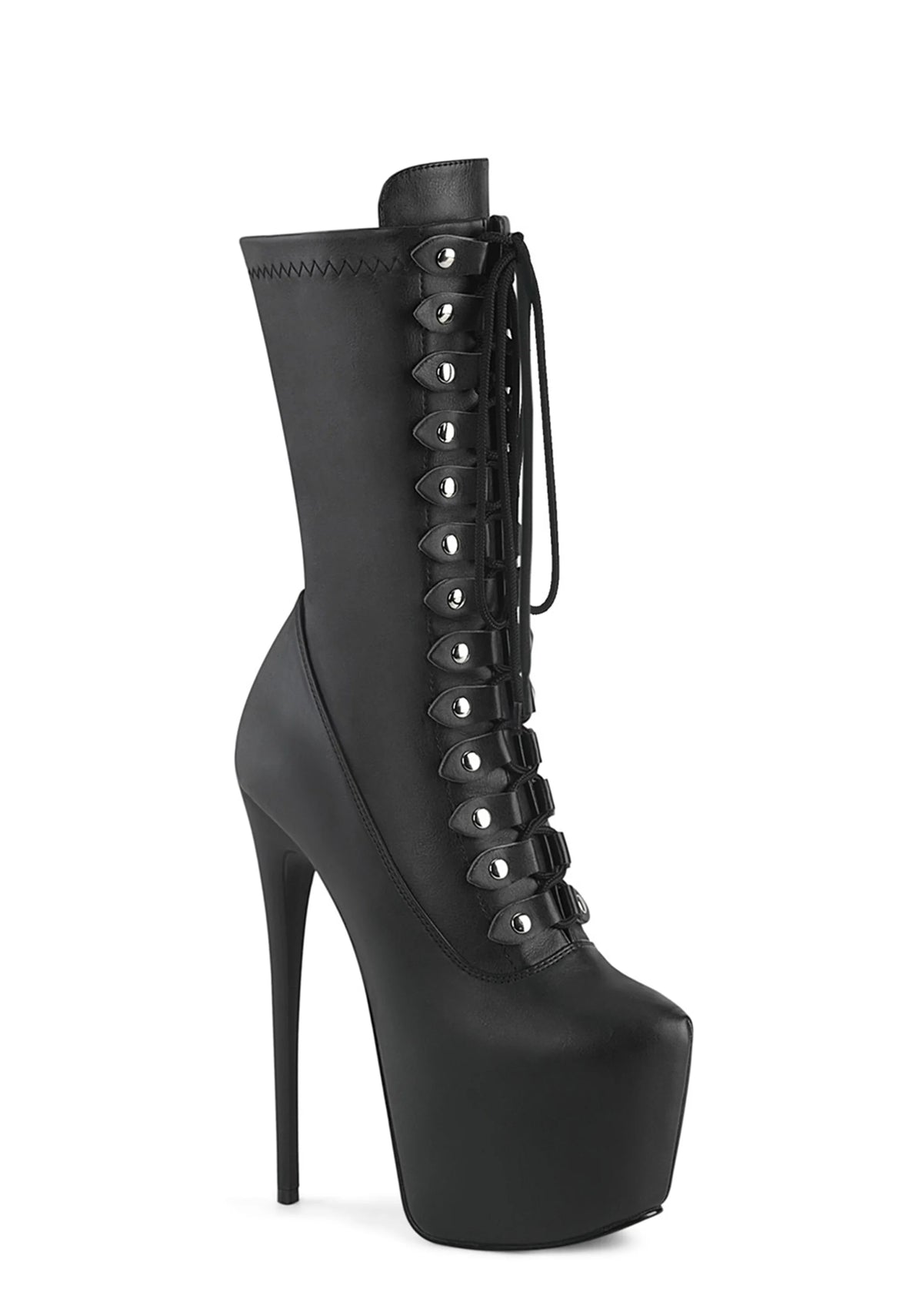 Jubilant-1048 Platform Mid-Calf Boots-Black PU