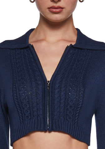 Share Notes Cable Knit Sweater