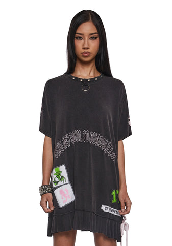 Send My Soul Washed Tee Dress