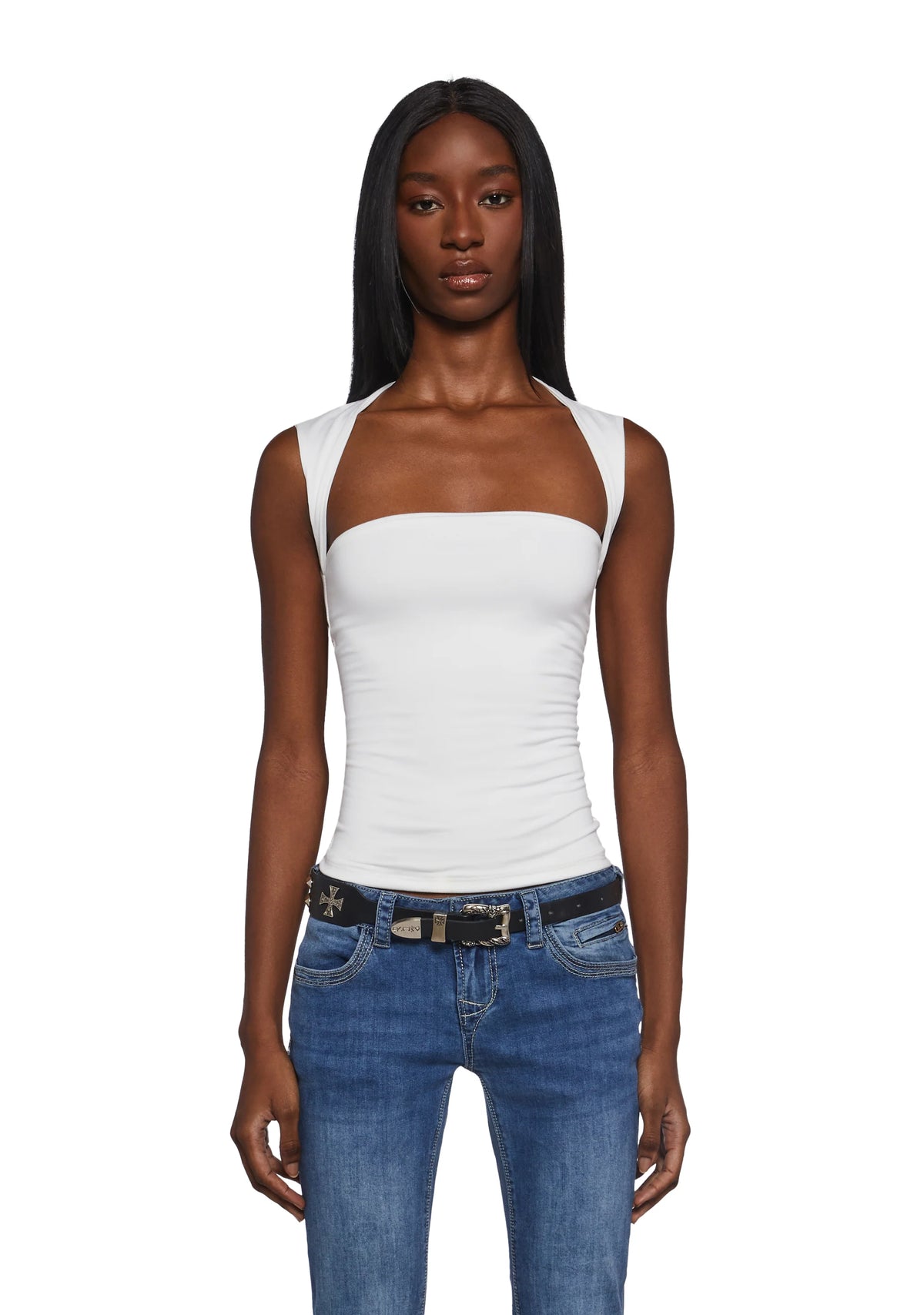 Dress Code Violation Crop Top - Ivory