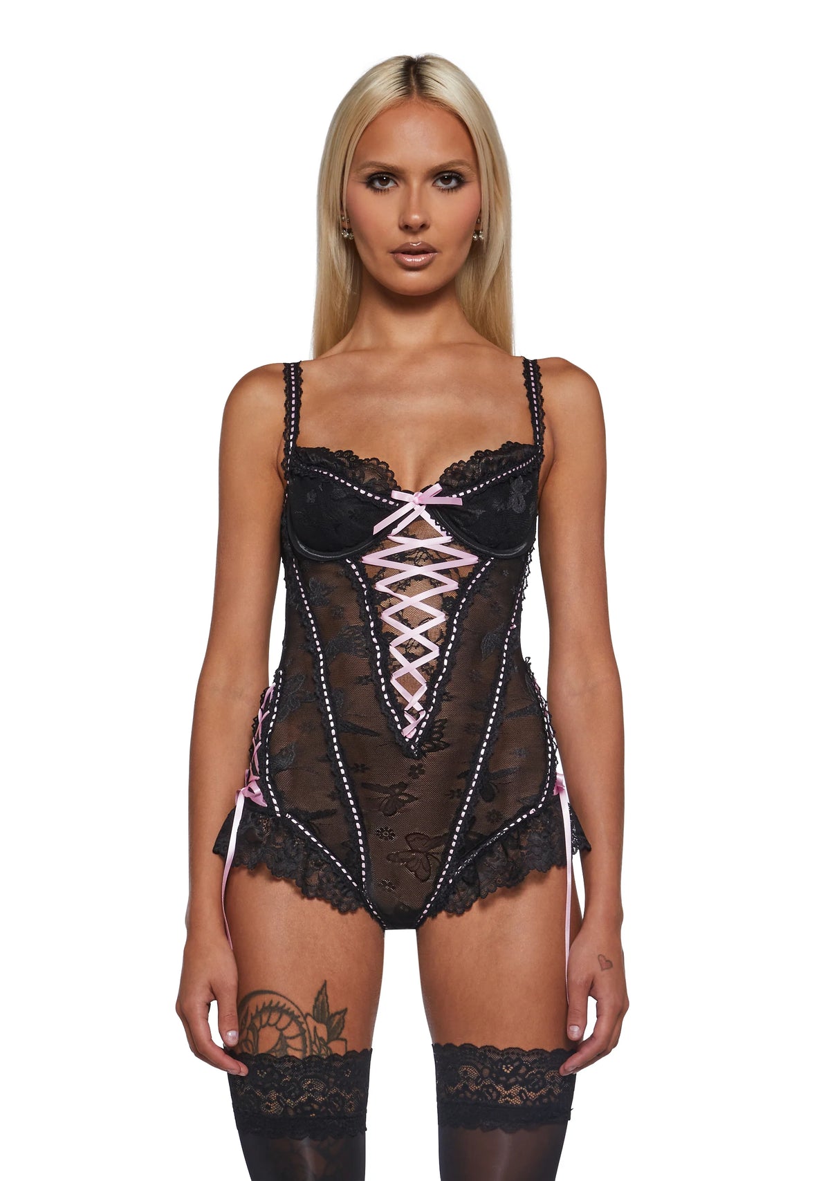 Love Flutters Lace Teddy