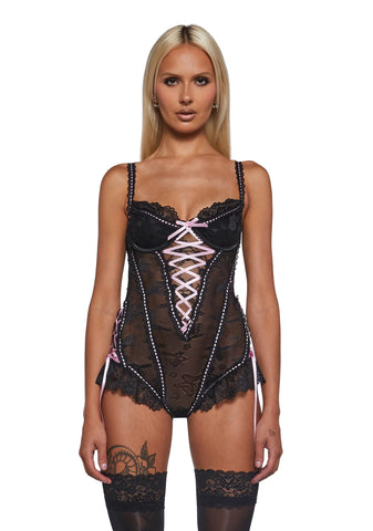 Love Flutters Lace Teddy