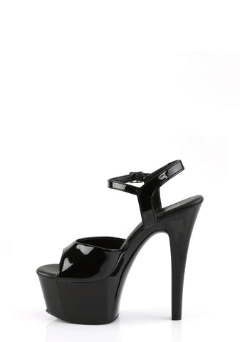 Aspire-609 Platform Ankle Strap Sandals-Black